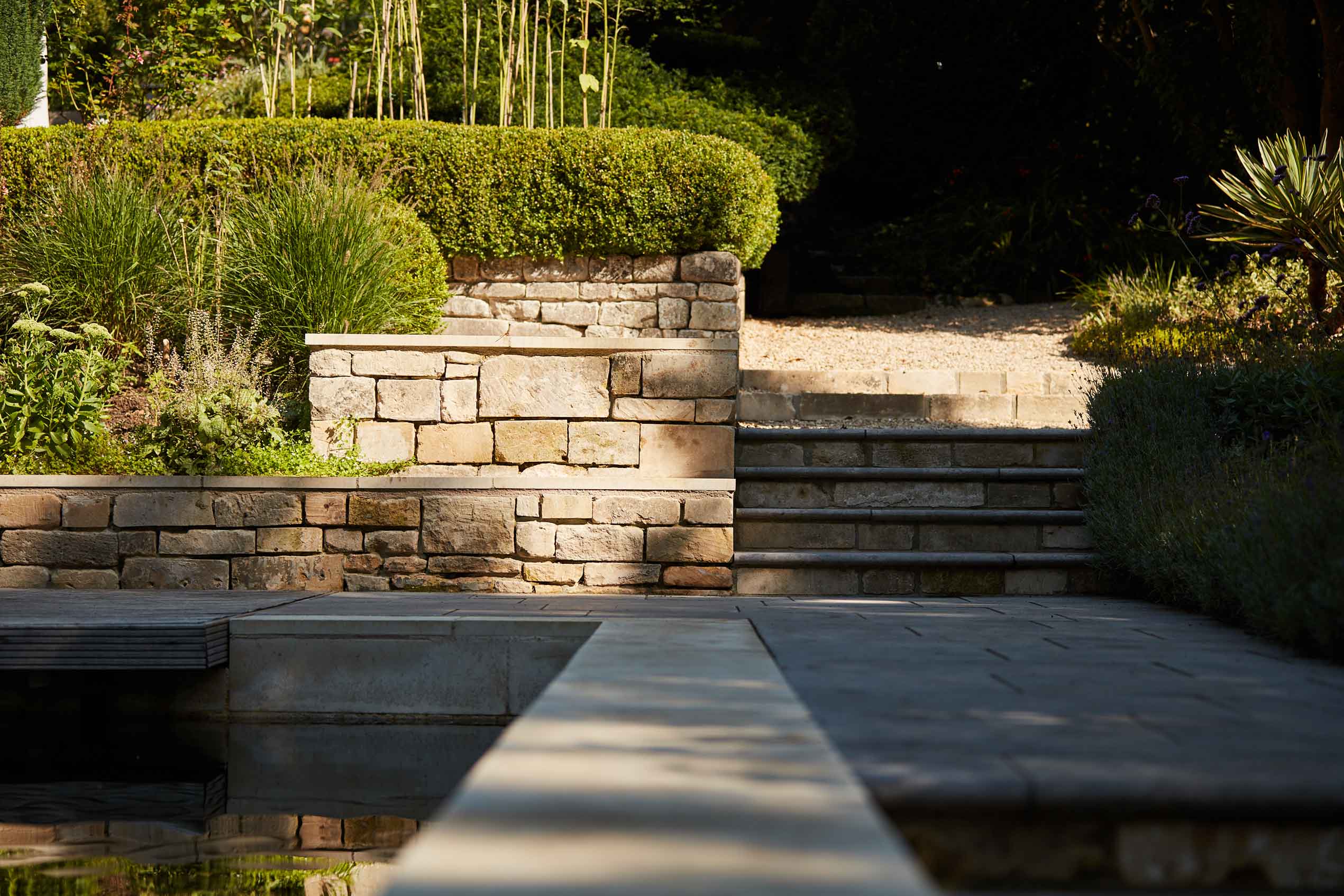Selby Landscapes | The Grove | steps and wall Selby Landscapes | The Grove | steps and wall