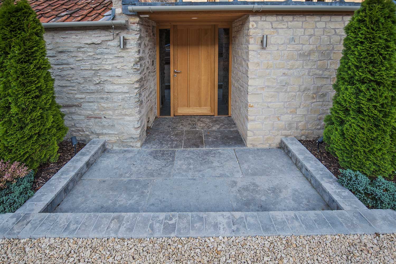 Selby Landscapes | Moat House | steps and entrance Selby Landscapes | Moat House | steps and entrance